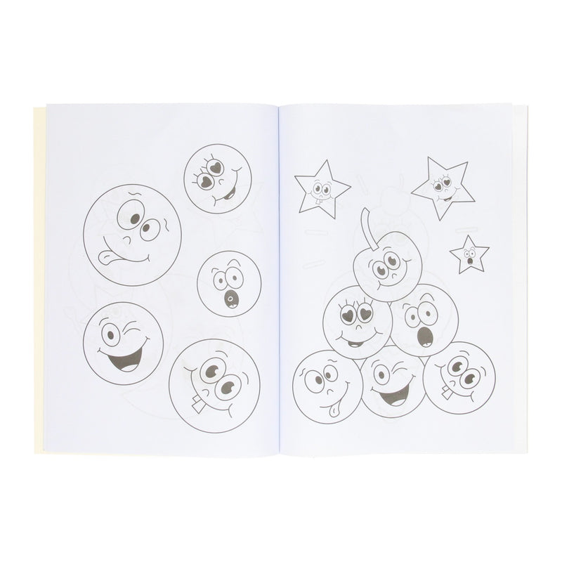 Load image into Gallery viewer, Duckiez kleurboek met stickervel lachgezicht
