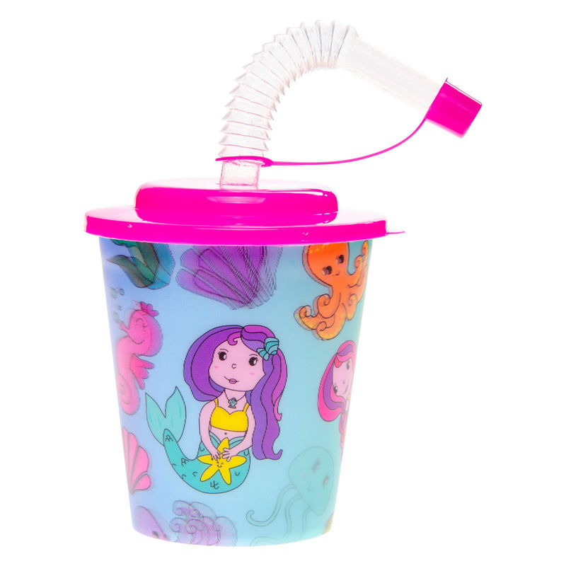 Load image into Gallery viewer, Duckiez beker met deksel en rietje zeemeermin, 12st.
