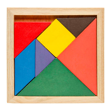 Duckiez houten tangram puzzel, 7st.