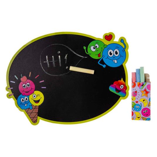 Duckiez krijtbordje met krijt - lachgezicht