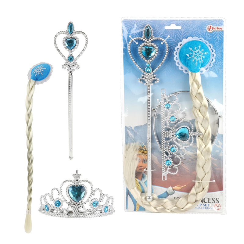 Load image into Gallery viewer, Toi-toys toi toys ice princess set met vlecht, tiara en toverstaf
