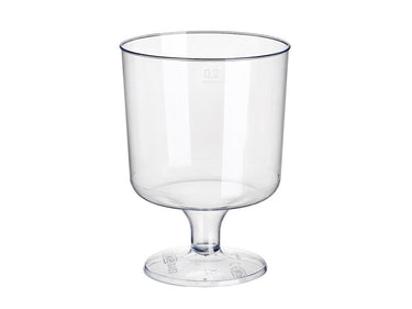 Papstar plastic wijnglazen met voet 200ml ã˜7,2x10cm glashelder gemaakt van recyclebaar ps
