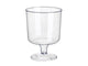 Papstar plastic wijnglazen met voet 200ml ø7,2x10cm glashelder gemaakt van recyclebaar ps
