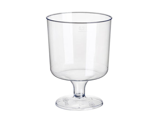 Papstar rode wijnglazen 200ml helder ps 10st