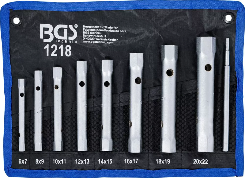 Load image into Gallery viewer, Bgs technic socket wrench set sw 6 x 7 - 20 x 22 mm 9 pcs.
