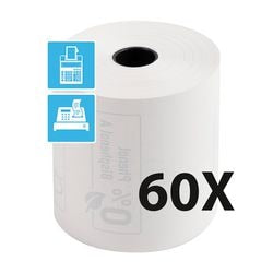 Kassarol exacompta 5,7 (b) x 4400 (l) x 1,2 cm 55 g m² wit 60 rollen