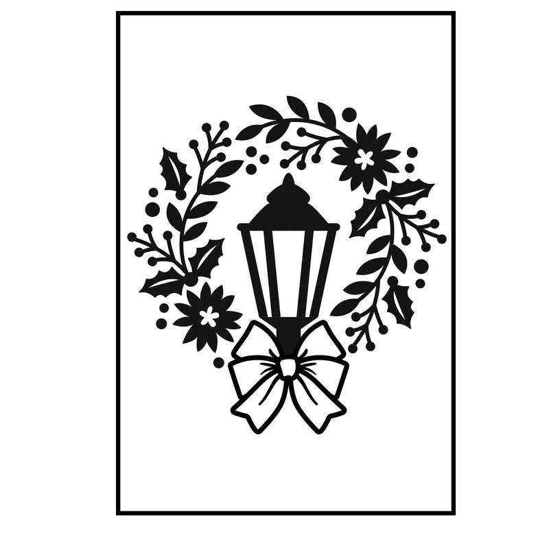 Load image into Gallery viewer, Darice • embossing template 10.8x14.6cm lamp and wreath
