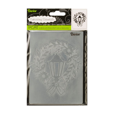 Darice • embossing template 10.8x14.6cm lamp and wreath
