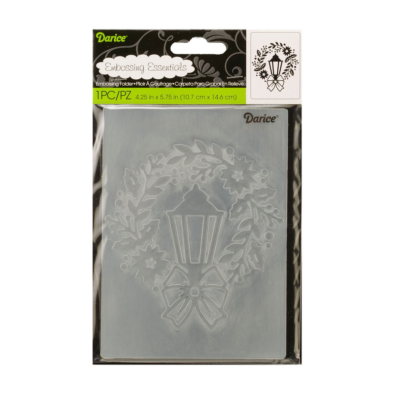 Load image into Gallery viewer, Darice • embossing template 10.8x14.6cm lamp and wreath
