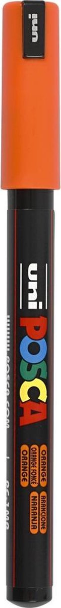 Uni posca marker pc-1mr donkeroranje - extra fine 0,7mm