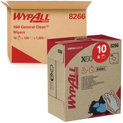 Schoonmaakdoekjes wypall x60 hydroknit 231x426mm wit pak 10 stuks 126 vel