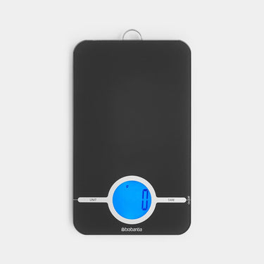 Brabantia tasty+ keukenweegschaal digitaal - op batterijen - dark grey