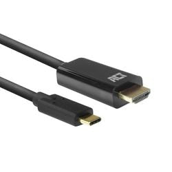 Usb-c naar hdmi kabel act zwart ac7315