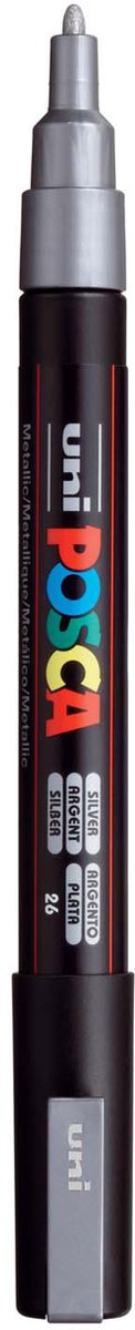 Load image into Gallery viewer, Posca uni uni verfmarker 3m zilver
