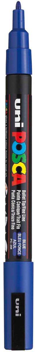 Posca verfstift pc3m f donkerblauw