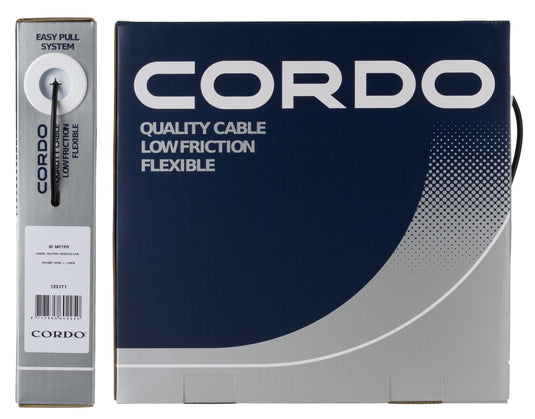 Cordo kabel buitenkabel versteller zwart 4mm 30 meter + liner werkplaats