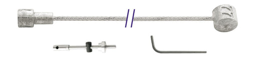 Cordo binnenkabel binnenkabel trommelrem 225cm ø1,5mm verzinkt + 2 nippels