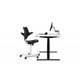 Werk- en beweegbureau zwart, wit