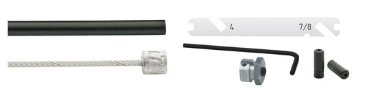 Cordo kabelset kabelset versteller nexus 4 7 8 speed zwart 170cm 225cm rvs