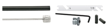Cordo kabelset kabelset versteller nexus 4 7 8 speed zilver 170cm 225cm rvs
