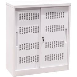Kast met schuifdeuren euroseats wit 900 (b) x 400 (d) x 1,050 (h) mm