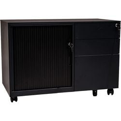 Roldeurkast euroseats zwart 900 (b) x 450 (d) x 615 (h) mm
