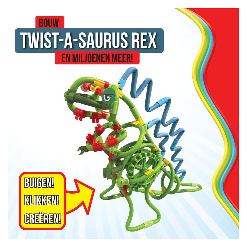 Load image into Gallery viewer, Clics spaghetteez twist-a-saurus rex flexibele bouwstaafjes, 64dlg.
