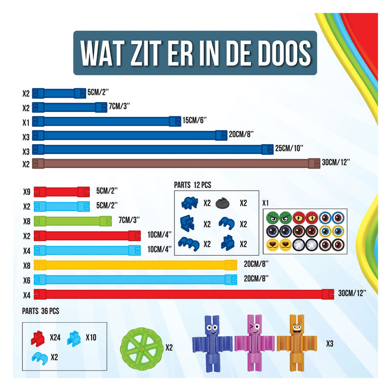 Load image into Gallery viewer, Clics spaghetteez fusilli reuzenrad flexibele bouwstaafjes, 46dlg.
