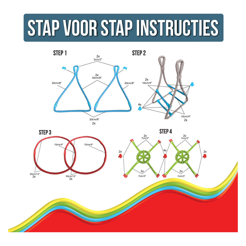 Load image into Gallery viewer, Clics spaghetteez fusilli reuzenrad flexibele bouwstaafjes, 46dlg.
