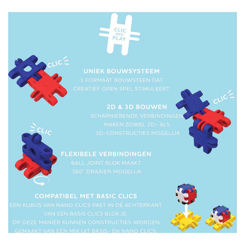 Load image into Gallery viewer, Clics nano – creative builders 2000 piece set – 15 in 1 bouwblokken – speelgoed gemaakt van 100% recycled plastic – speelgoed 8, 9, 10, 11, 12 jaar – constructie speelgoed
