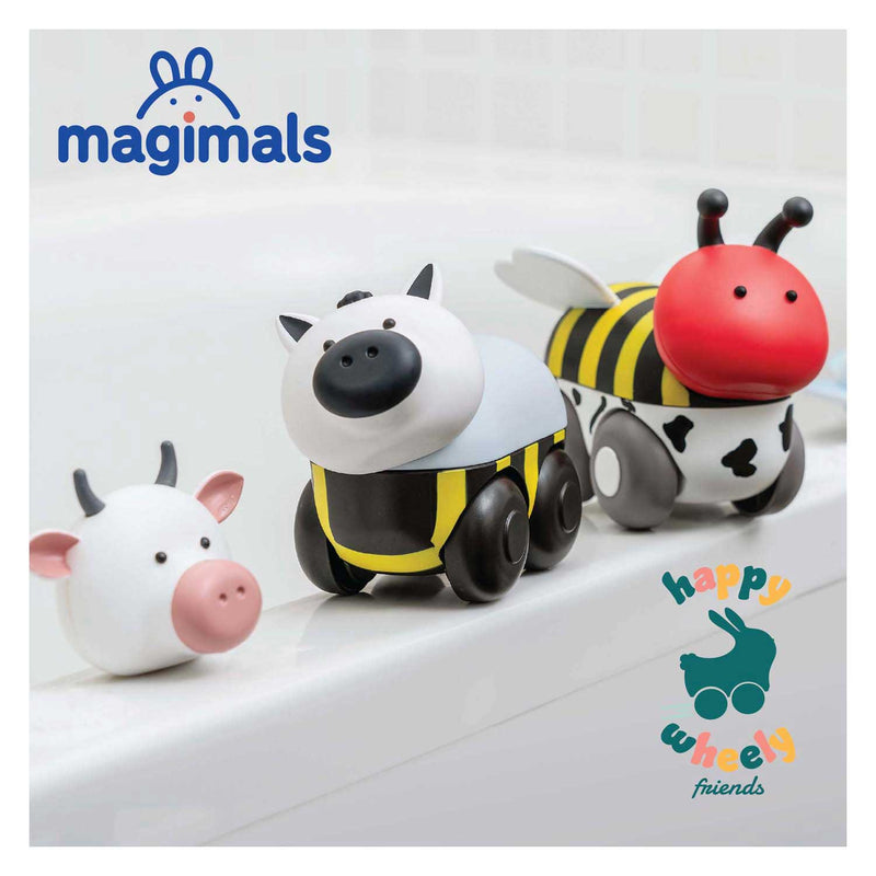 Load image into Gallery viewer, Magimals wheely insects box-interactieve magnetische dieren op wielen (6 stuks). leuk en creatief speelgoed, perfect voor in bad of onderweg!
