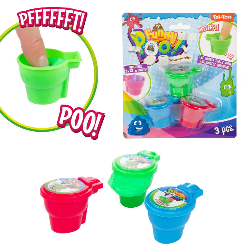 Afbeelding laden in galerijviewer, Toi-toys funny poo scheetputty in mini toilet -3st
