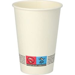 Wegwerpbekers papstar 180 ml wit 100 stuks