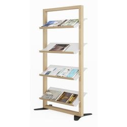 Displaystandaard meet powered by paperflow bruin 400 mm x 740 mm x 1565 mm
