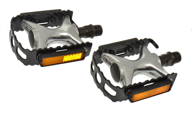 Load image into Gallery viewer, Cordo trekking pedalen aluminium - zwart zilver
