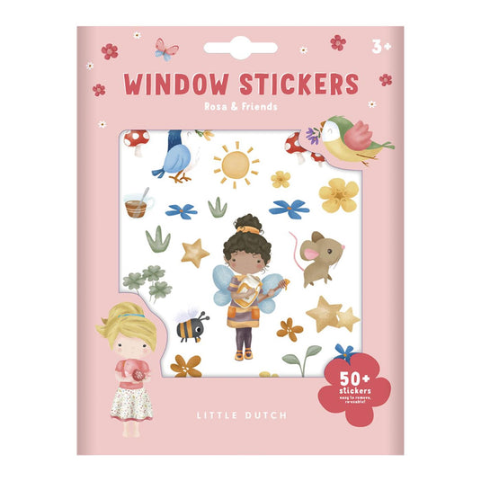 Little dutch raamstickers rosa friends