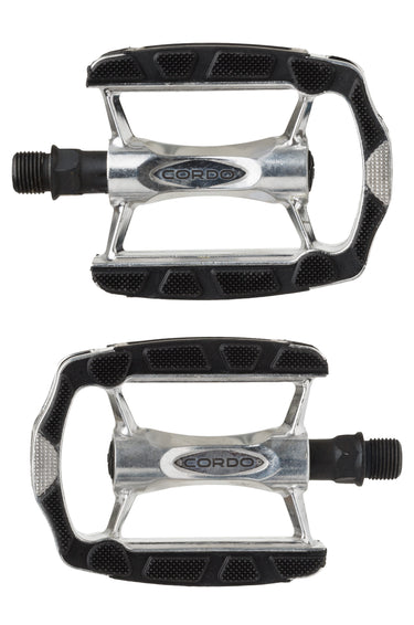 Ty cordo trekking pedalen anti-slip aluminium - zilver