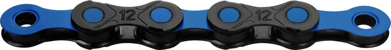 Load image into Gallery viewer, Kmc ketting dcl12 waxed 12 speed 126 links zwart blauw incl. missinglink
