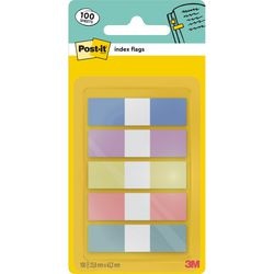 Indexen post-it multikleur 139,7 mm x 69,85 mm x 0,7 mm