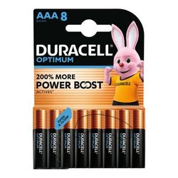 Batterijen duracell optimum aaa 8 stuks