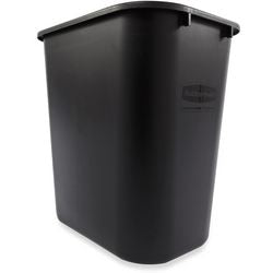 Recyclebak rubbermaid rechthoekig zwart 27 l
