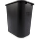 Recyclebak rubbermaid rechthoekig zwart 27 l