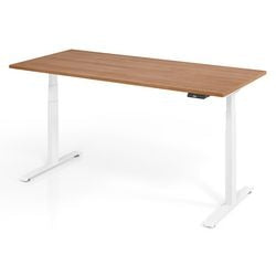 Zit-sta-bureau vlxk6519 n w hout, metaal bruin, wit