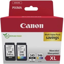 Inktcartridge canon 8286b012 545, 546 cyaan, geel, magenta, zwart