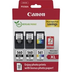 Inktcartridge canon 3712c012 560, 561 cyaan, geel, magenta, zwart