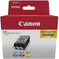 Inktcartridge canon 2934b015 521 cyaan, geel, magenta