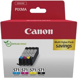 Inktcartridge canon 0386c009 571 cyaan, geel, magenta, zwart