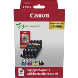 Inktcartridge canon 4540b019 526 cyaan, geel, magenta, zwart