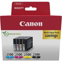 Inktcartridge canon 9290b006 2500 cyaan, geel, magenta, zwart