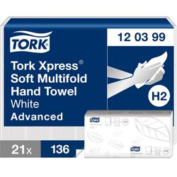 Handdoek tork 120399 h2 wit